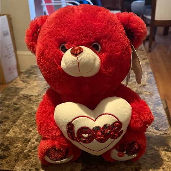 Other - Red Teddy Bear with Heart
